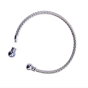 Silver-plated Brass European style cuff bracelet